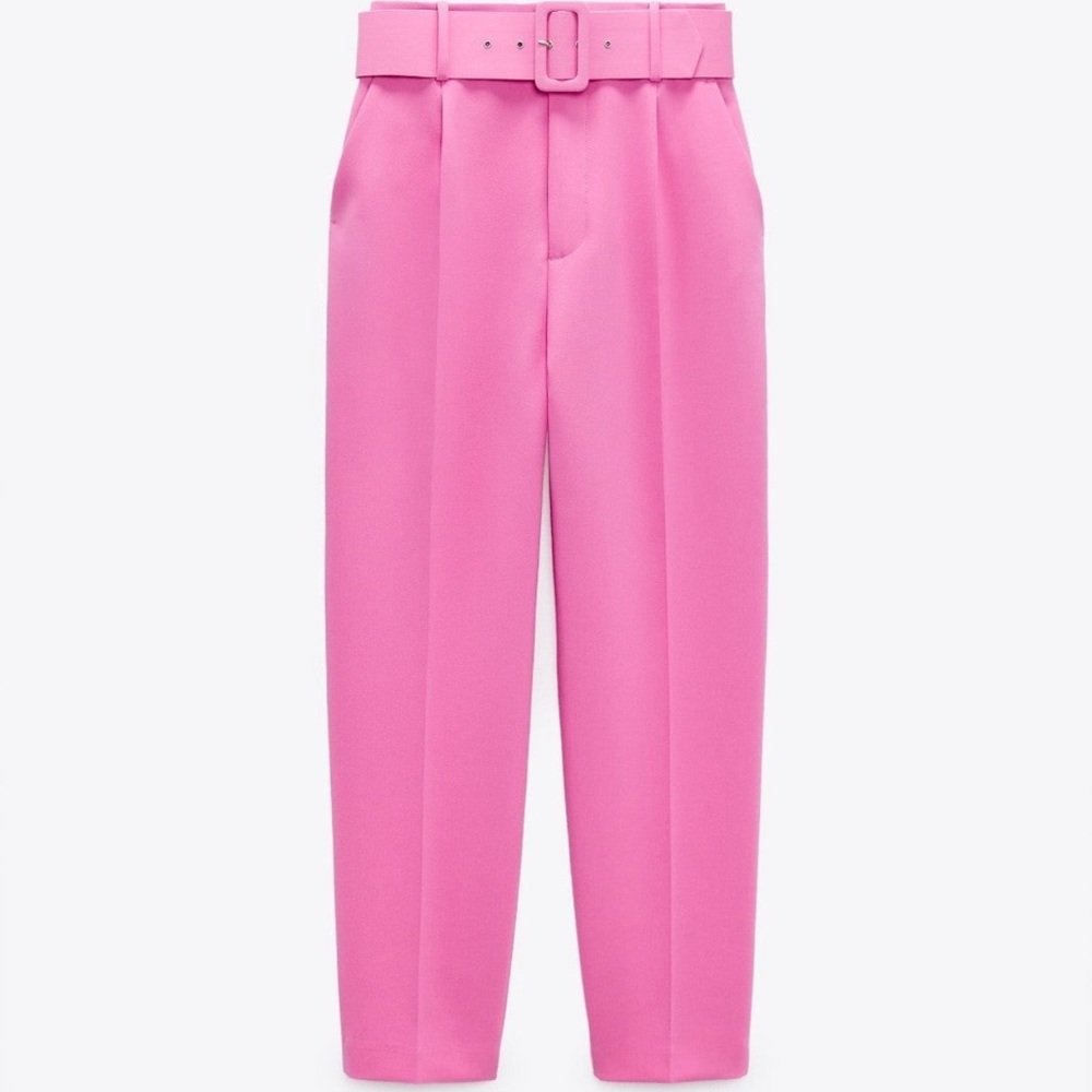 Zara Belt Pants Pink size M